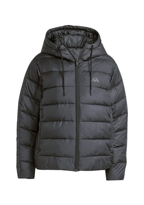 Adidas Essentials Climawarm 3 Stripes Hooded Jacket Black Women ADIDAS CORE | Jackets | JX7814-